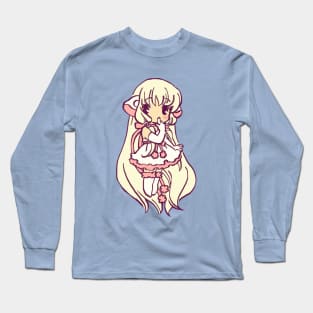 I draw pink pastel chibi chii / chobits elda chi motosuwa Long Sleeve T-Shirt